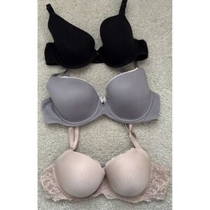 Lot of 3 Womens  Victorias Secret Dream Angels VS Push Up Bras Lined Demi Sz 36C